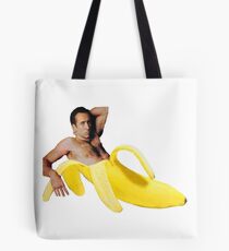 Nicolas-Käfig in einer Banane - helles Gelb Tote Bag