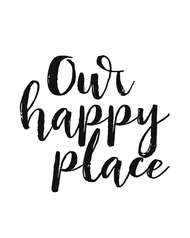 "Kitchen Decor Printable Quote Our Happy Place Printable Kitchen Wall