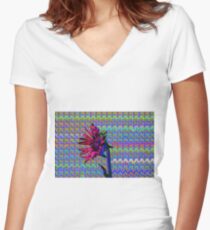 Sunflower Art Women's Fitted V-Neck T-Shirt