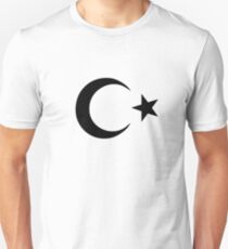 Halbmond und Stern Slim Fit T-Shirt