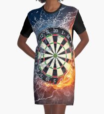 Fire And Ice Dartboard Graphic T-Shirt Dress