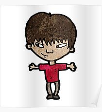 cartoon clever boy Poster