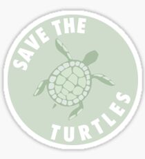 save the turtles badge Sticker