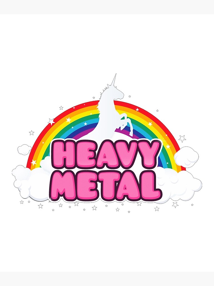 "Heavy Metal Unicorn" Canvas Print by doduegeek Redbubble