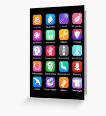 Potter Spell Icons Greeting Card