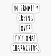 Pegatina Llorando internamente sobre personajes de ficción