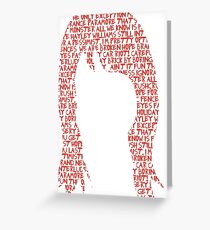 Tarjeta de felicitación Hayley Williams hair word cloud