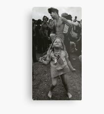 little girl dancing at woodstock Metal Print