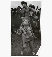 Póster niña bailando en Woodstock