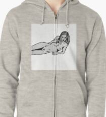 Nude woman Zipped Hoodie