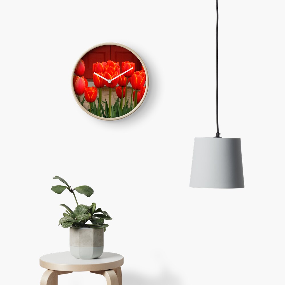 Tulips at My Door Clock