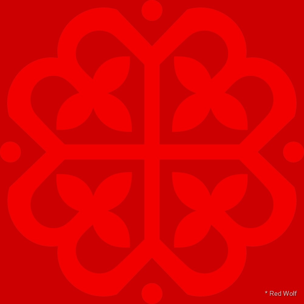 Geometric Pattern: Fleur-de-lis: Ruby Light by * Red Wolf