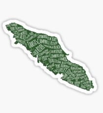 Vancouver Island Cities 2 Sticker
