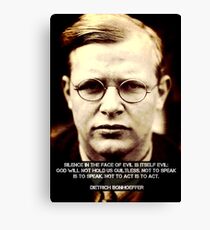 Silence In the Face of Evil Canvas Print