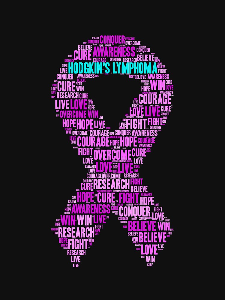 Hodgkins Lymphoma Awareness Month Ribbon Pullover Hoodie By