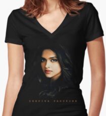 Deepika Padukone Tshirt Women's Fitted V-Neck T-Shirt