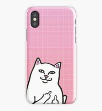 Middle Finger Cat iPhone Case