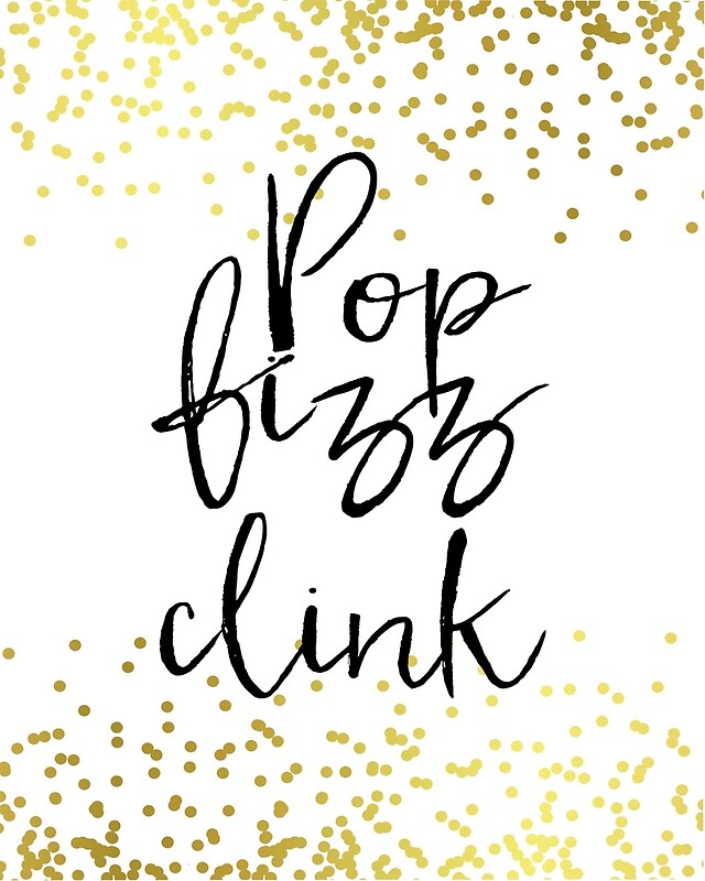 "Pop Fizz Clink Sign,Gold confetti Bridal Shower,bubbly bar sign ...