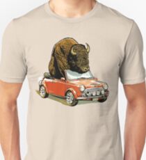 Bison in a Mini. Unisex T-Shirt