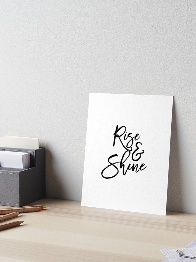 Printable Poster Rise And Shine Art For Bedroom Guest Room Decor