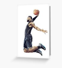 LeBron James Dunking Collection Greeting Card