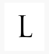 Letter L Photographic Print