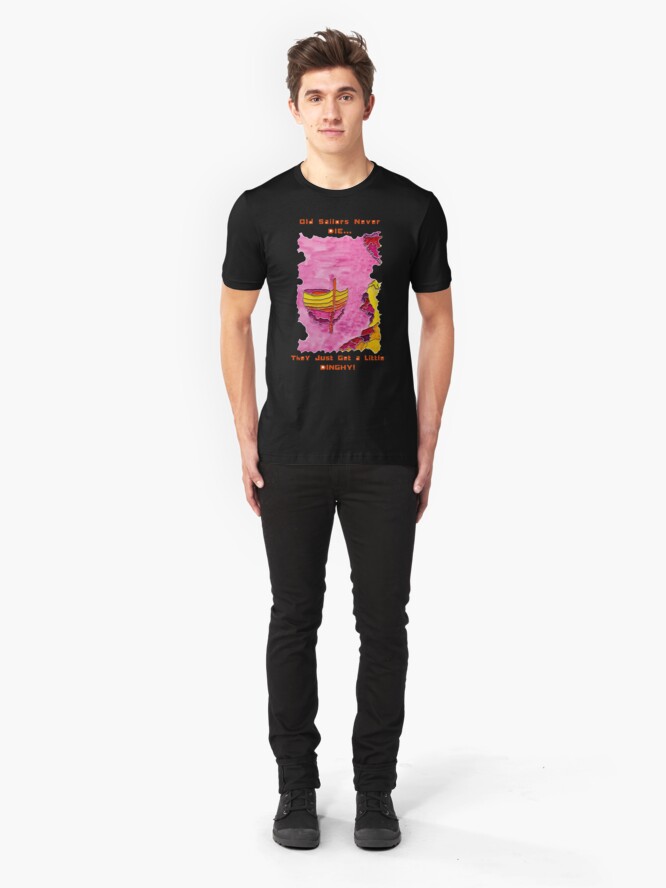Alternate view of CUTE SAILING DINGHY NAUTICAL Slim Fit T-Shirt