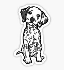 Dalmatian White Grey Spots Sticker