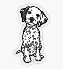 Dalmatian White Grey Spots Transparent Sticker