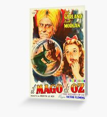 Italian poster of The Wizard of Oz Greeting Card