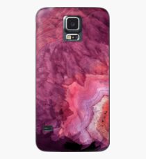 Fuchsia Aquarell Achat Geode Print Hülle & Klebefolie für Samsung Galaxy