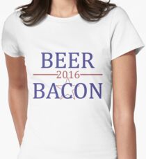 Elect Bacon and Beer in 2016 and Forever Women's Fitted T-Shirt