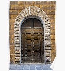 Studded Timber Double Doors Poster