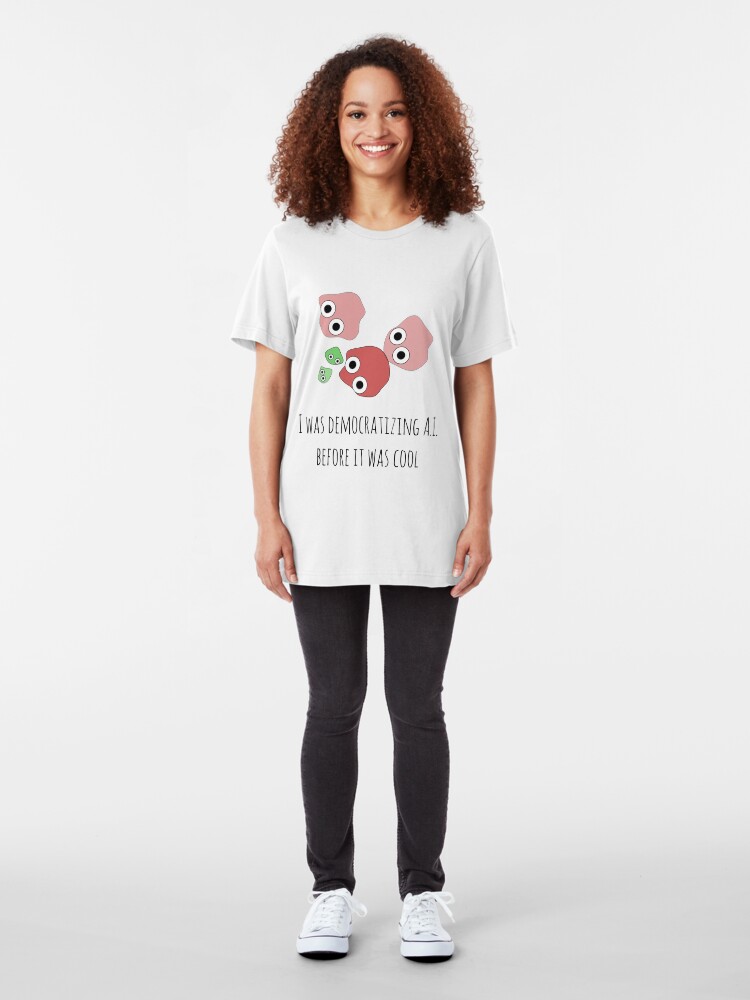 Alternate view of Democratizing AI Otoro Version Slim Fit T-Shirt
