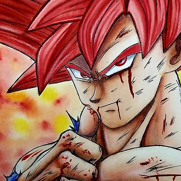Super Saiyan GOD Goku DRAWING | DragonBallZ Amino