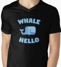 Whale Hello. Funny whale design Men's V-Neck T-Shirt