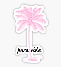 pink palmtree Sticker