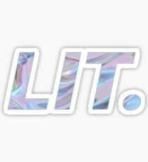 LIT. Holographic Sticker