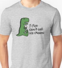 T-rex can't eat ice cream Slim Fit T-Shirt