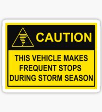 CAUTION - Chase Vehicle Sticker (Tornado) Sticker