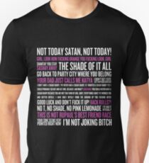 Camiseta ajustada Rupaul's Drag Race Quotes (fondo negro)