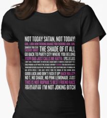 Rupaul's Drag Race Quotes (black background) Women's Fitted T-Shirt