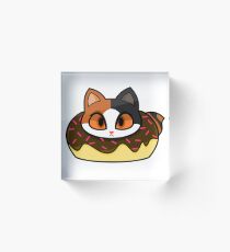 Japanese Bobtail Donut Cat Acrylic Block