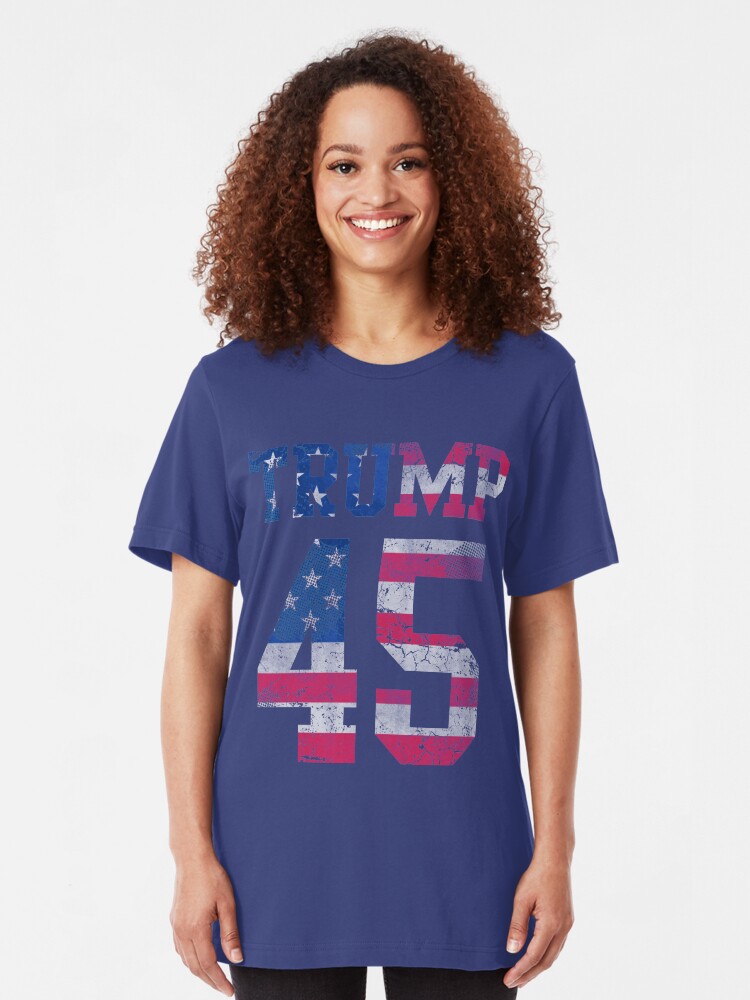 Donald Trump USA Flag Americana Girls/' Fitted Kids T-Shirt Patriotic