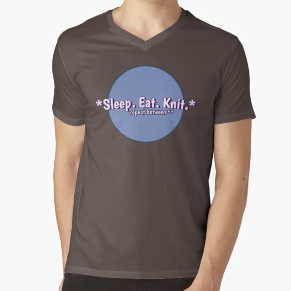 Sleep Eat Knit V-Neck T-Shirt