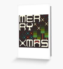 Merry 8bit Christmas Greeting Card