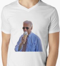 Joe Biden Eating Ice Cream Men's V-Neck T-Shirt
