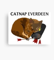 Catnap Everdeen Metal Print