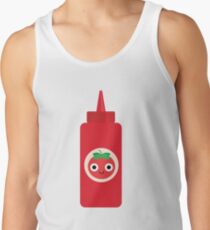 Ketchup Sauce Emoji Schock und Überraschung Tank Top