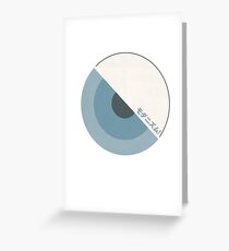 "modernism!" Blue Greeting Card
